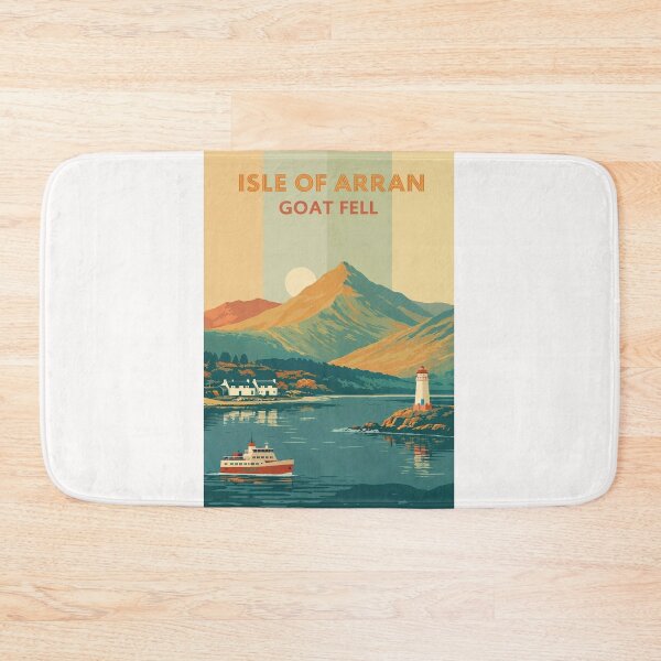 Item preview, Isle of Arran Scotland – Sunset Over Goat Fell and Brodick Bay with Lighthouse and Coastal Scenery designed and sold by Places On Earth.