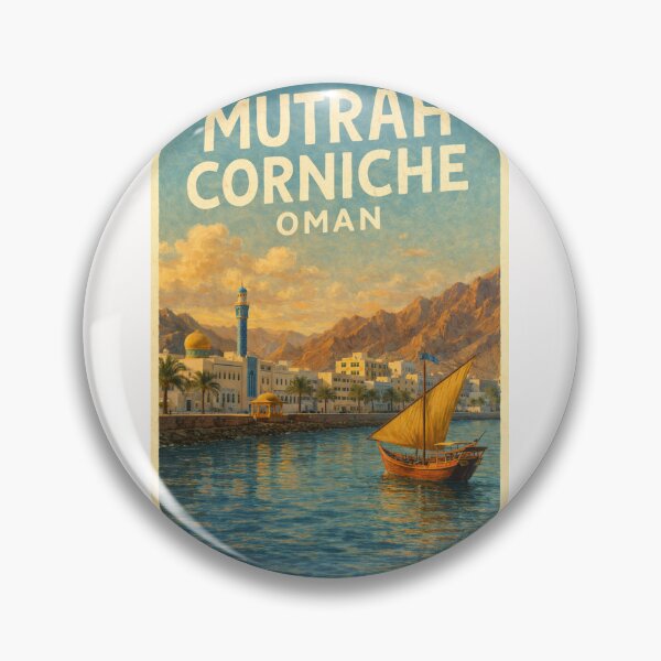 Item preview, Mutrah Corniche Oman – Seaside Promenade with Mosques and Mountains in Old Muscat designed and sold by Places On Earth.
