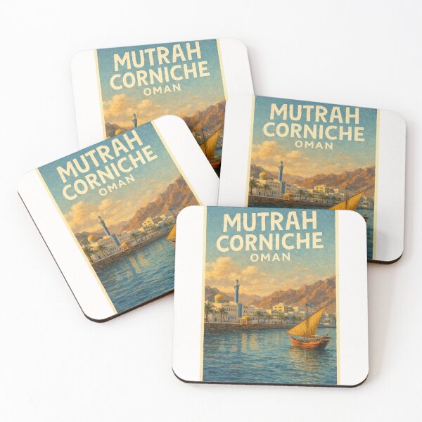Item preview, Mutrah Corniche Oman – Seaside Promenade with Mosques and Mountains in Old Muscat designed and sold by Places On Earth.