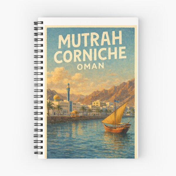 Item preview, Mutrah Corniche Oman – Seaside Promenade with Mosques and Mountains in Old Muscat designed and sold by Places On Earth.