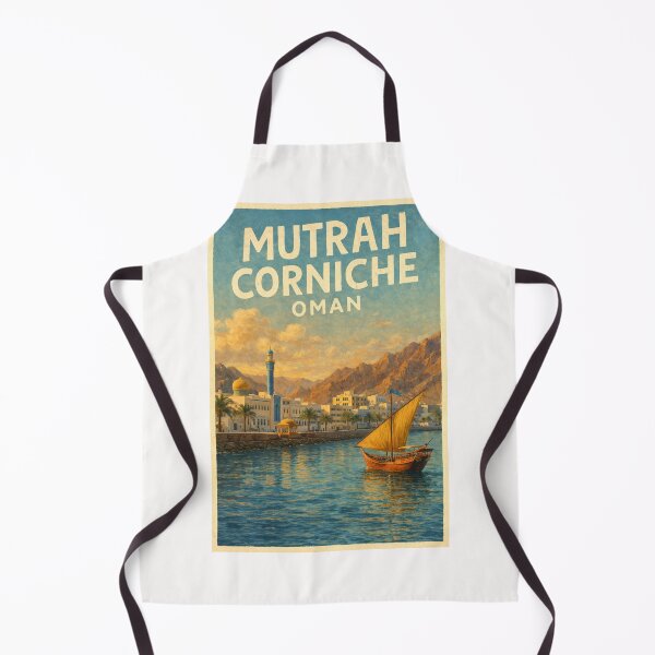 Item preview, Mutrah Corniche Oman – Seaside Promenade with Mosques and Mountains in Old Muscat designed and sold by Places On Earth.