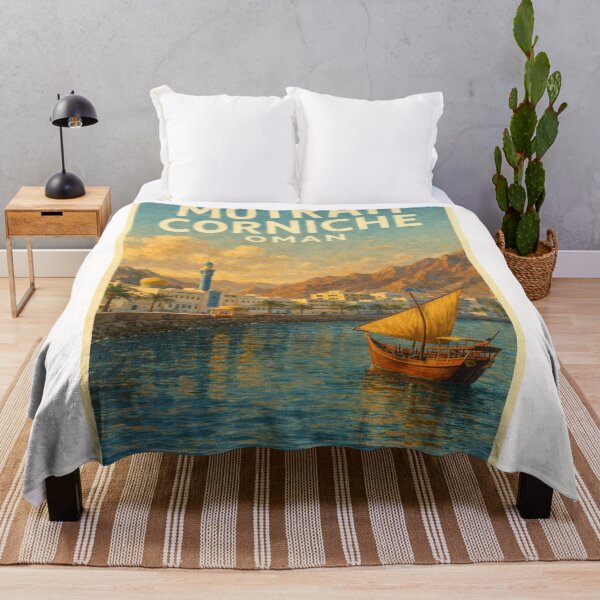 Item preview, Mutrah Corniche Oman – Seaside Promenade with Mosques and Mountains in Old Muscat designed and sold by Places On Earth.