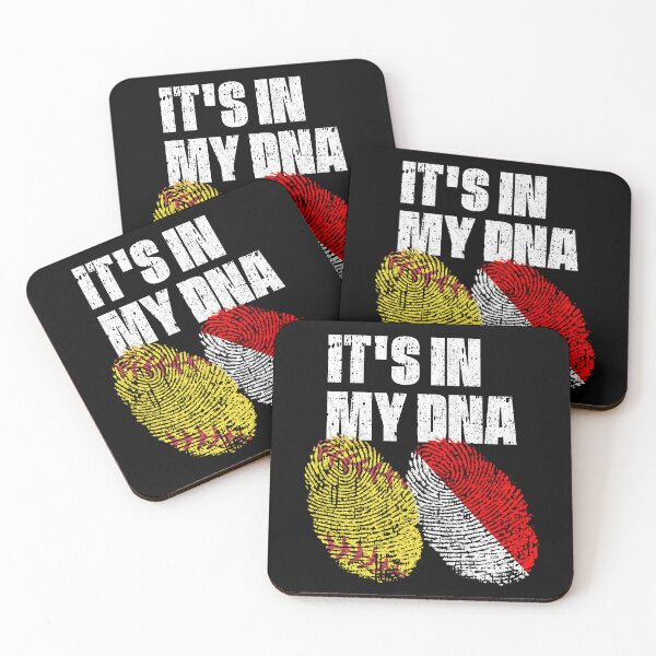 Item preview, IT'S IN MY DNA Softball - Indonesia Flag Fingerprint  designed and sold by CosmoKitsch.