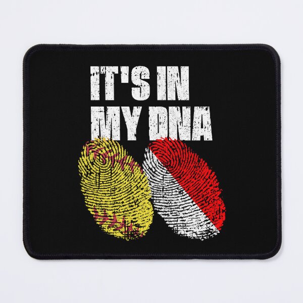 Item preview, IT'S IN MY DNA Softball - Indonesia Flag Fingerprint designed and sold by CosmoKitsch.