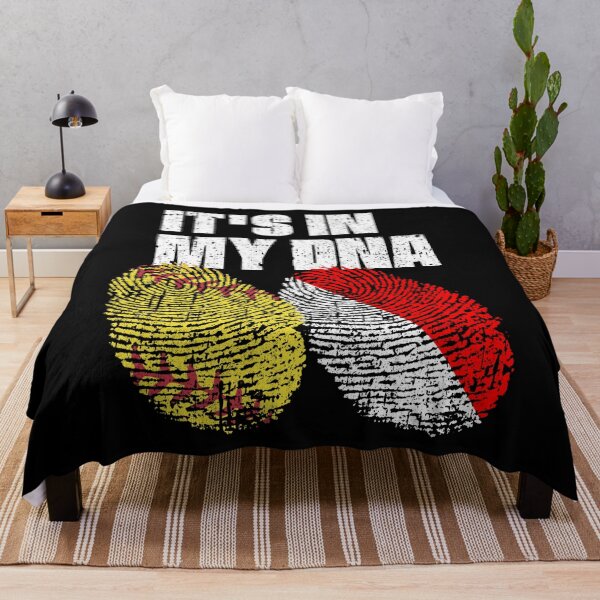 Item preview, IT'S IN MY DNA Softball - Indonesia Flag Fingerprint designed and sold by CosmoKitsch.