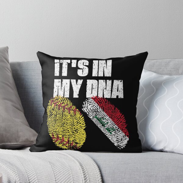 Item preview, IT'S IN MY DNA Softball - Iraq Flag Fingerprint  designed and sold by CosmoKitsch.