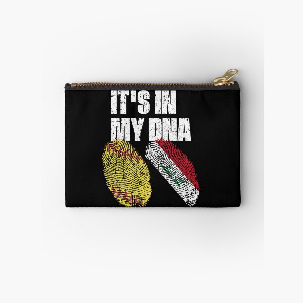 Item preview, IT'S IN MY DNA Softball - Iraq Flag Fingerprint  designed and sold by CosmoKitsch.