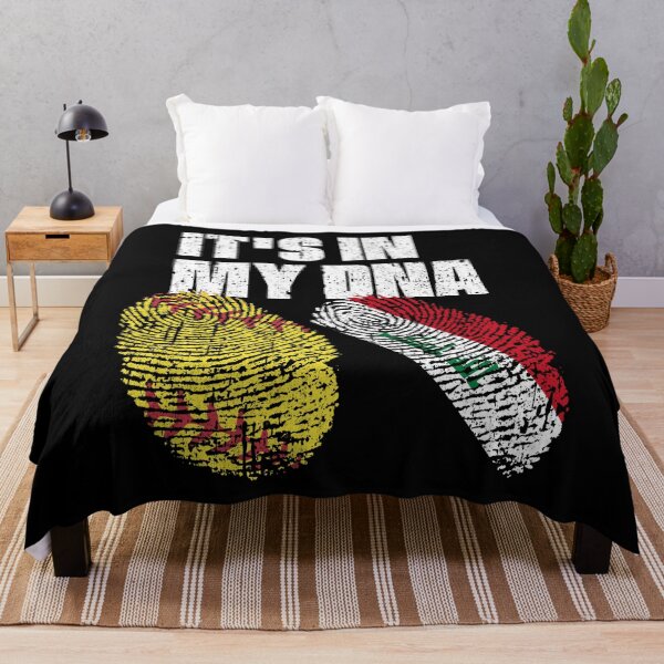 Item preview, IT'S IN MY DNA Softball - Iraq Flag Fingerprint  designed and sold by CosmoKitsch.