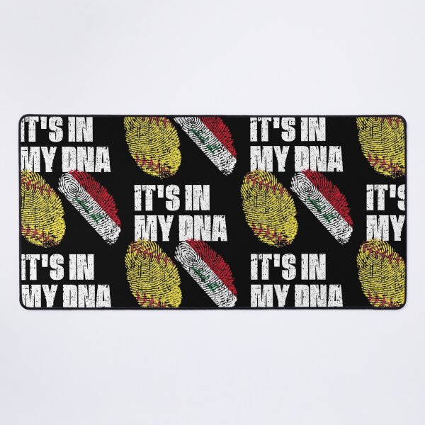 Item preview, IT'S IN MY DNA Softball - Iraq Flag Fingerprint  designed and sold by CosmoKitsch.