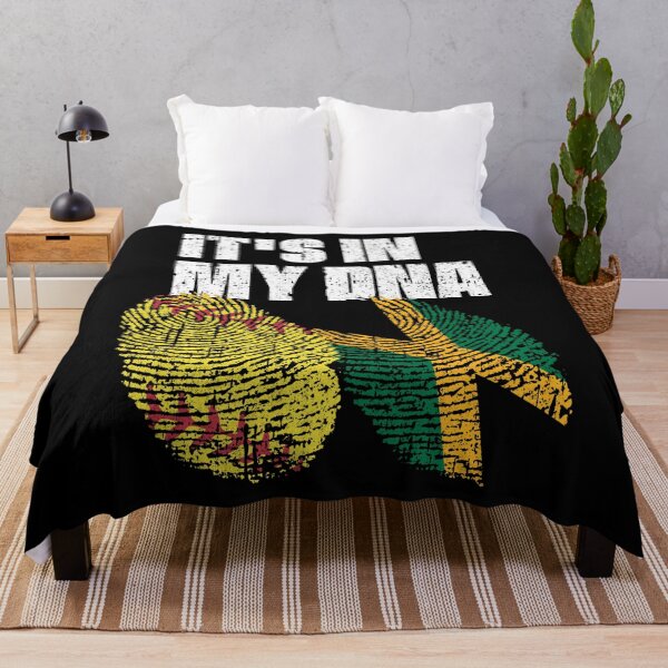 Item preview, IT'S IN MY DNA Softball - Jamaica Flag Fingerprint  designed and sold by CosmoKitsch.