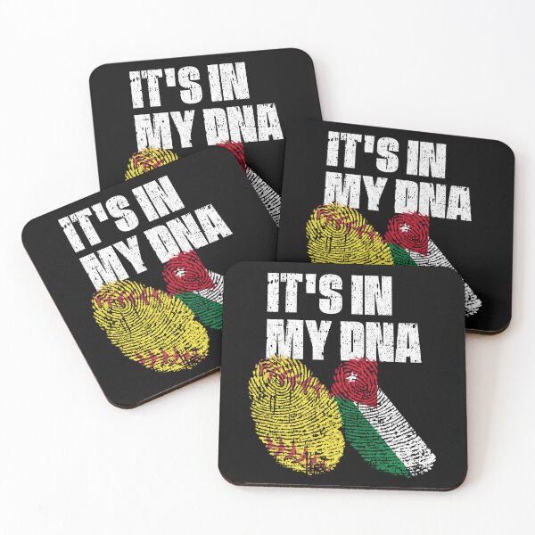 Item preview, IT'S IN MY DNA Softball - Jordan Flag Fingerprint  designed and sold by CosmoKitsch.