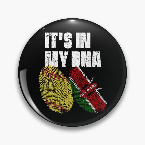 Item preview, IT'S IN MY DNA Softball - Kenya Flag Fingerprint  designed and sold by CosmoKitsch.