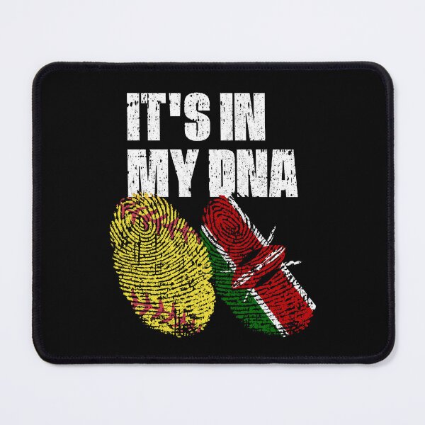 Item preview, IT'S IN MY DNA Softball - Kenya Flag Fingerprint  designed and sold by CosmoKitsch.