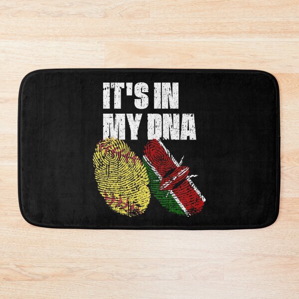 Item preview, IT'S IN MY DNA Softball - Kenya Flag Fingerprint  designed and sold by CosmoKitsch.
