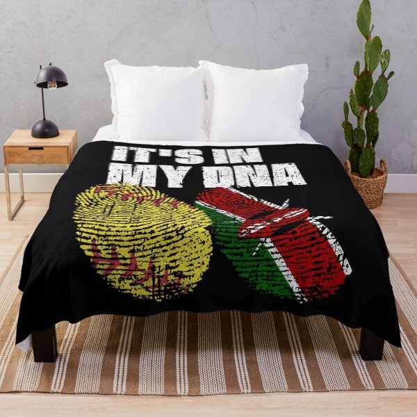 Item preview, IT'S IN MY DNA Softball - Kenya Flag Fingerprint  designed and sold by CosmoKitsch.