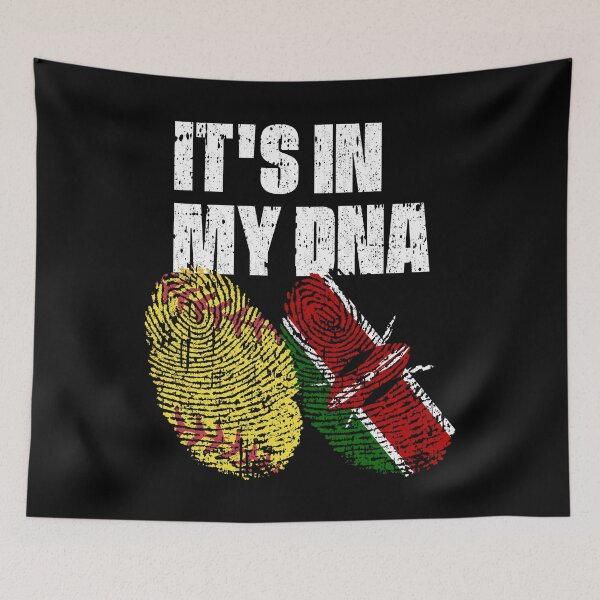 Item preview, IT'S IN MY DNA Softball - Kenya Flag Fingerprint  designed and sold by CosmoKitsch.