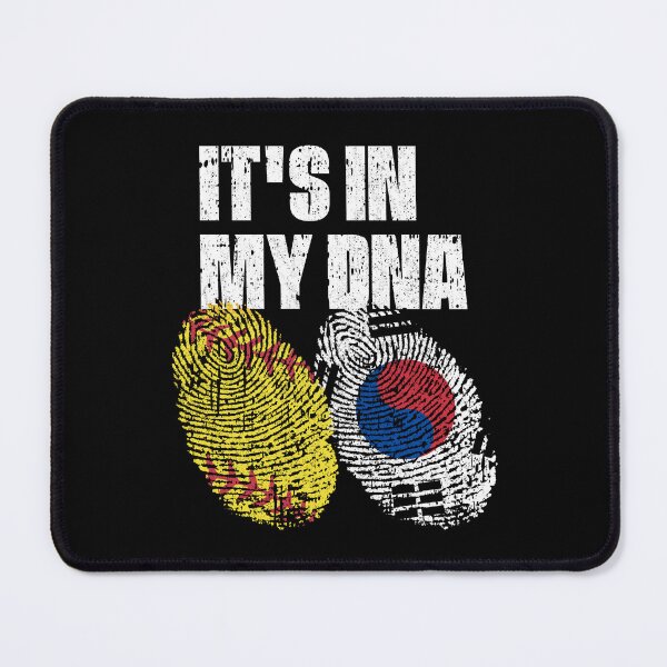 Item preview, IT'S IN MY DNA Softball - Korea Flag Fingerprint  designed and sold by CosmoKitsch.