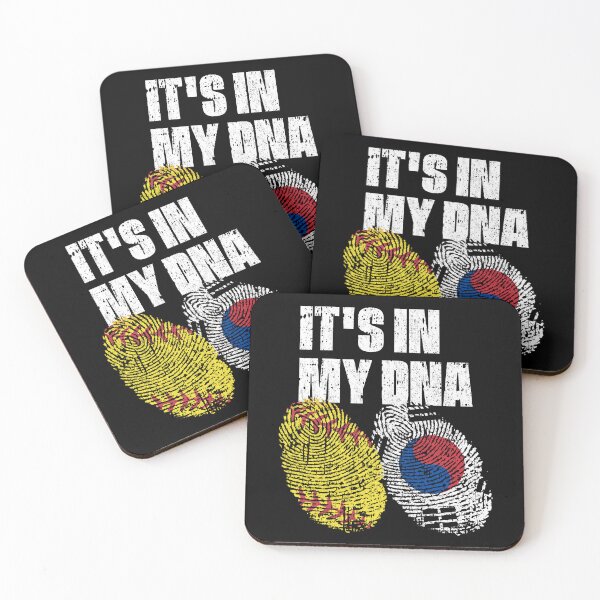 Item preview, IT'S IN MY DNA Softball - Korea Flag Fingerprint  designed and sold by CosmoKitsch.