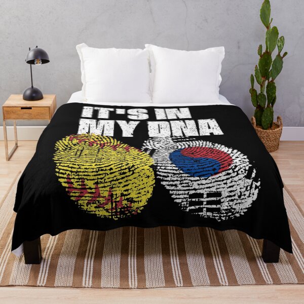 Item preview, IT'S IN MY DNA Softball - Korea Flag Fingerprint  designed and sold by CosmoKitsch.