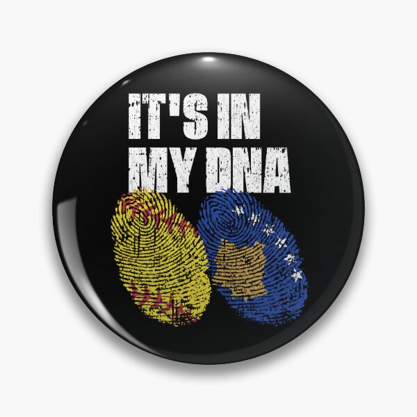 Item preview, IT'S IN MY DNA Softball - Kosovo Flag Fingerprint  designed and sold by CosmoKitsch.