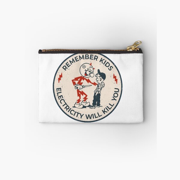 Item preview, Reddy Kilowatt vintage sparky, funny electrician, remember kids electricity will kill you, electric hazard warning, lineman hard hat  designed and sold by CharmedVille.