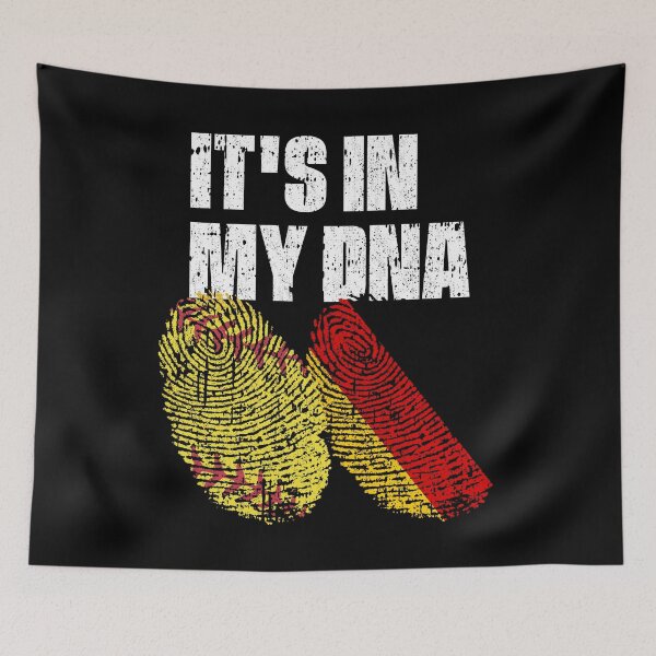 Item preview, IT'S IN MY DNA Softball - Germany Flag Fingerprint  designed and sold by CosmoKitsch.