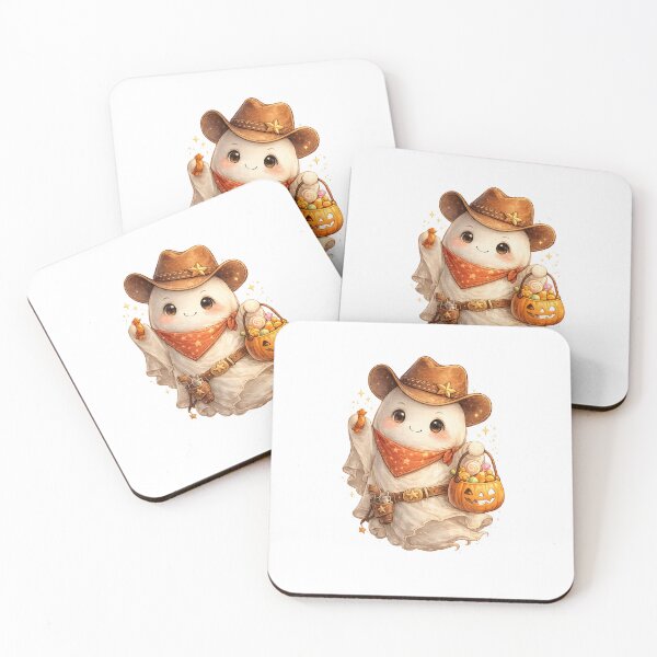 Item preview, Adorable Halloween Cowboy Ghost designed and sold by RedSwagStore.