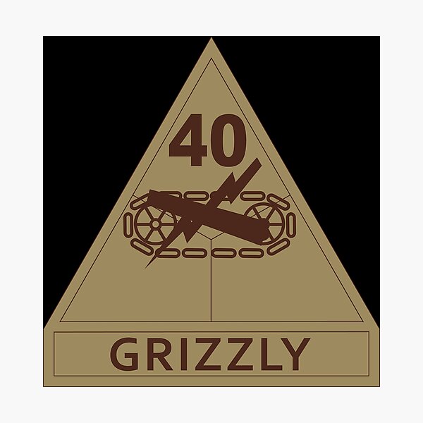 Item preview, Army - SSI - 40th Armored Division w Name Tape - Subdued Desert X 300 designed and sold by Military Insignia Products.