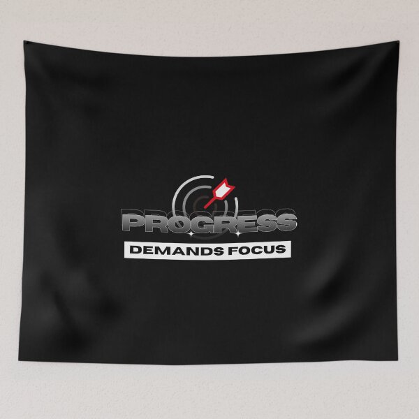 Item preview, Progress Demands Focus Quote designed and sold by Thinkora.