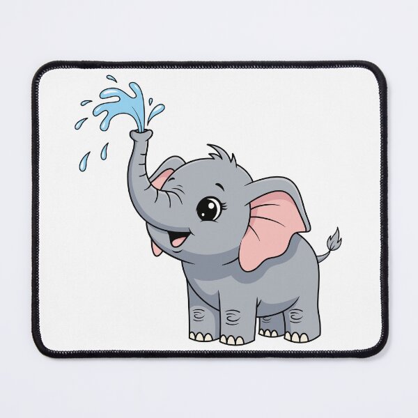 Item preview, Cute Baby Elephant Splashing Water Cartoon designed and sold by Oblique21.