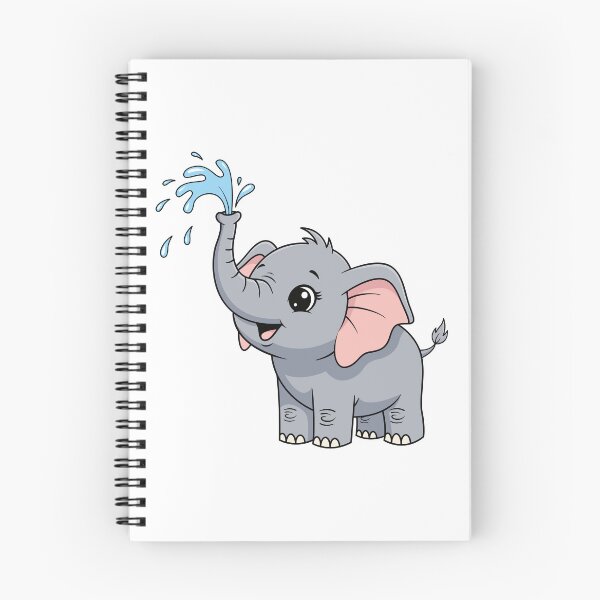 Item preview, Cute Baby Elephant Splashing Water Cartoon designed and sold by Oblique21.