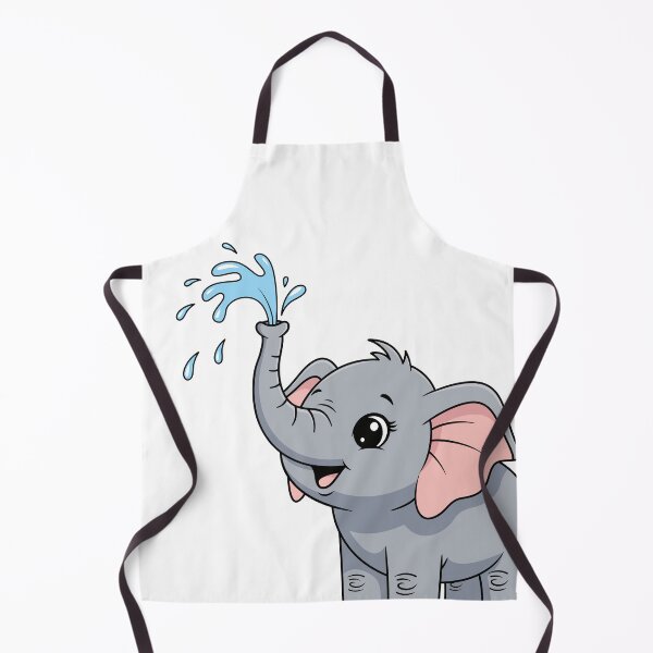 Item preview, Cute Baby Elephant Splashing Water Cartoon designed and sold by Oblique21.