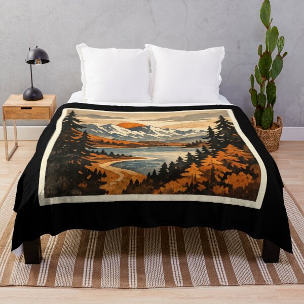 Item preview, Autumn Mountain Sunrise Over River Valley designed and sold by MountainD.