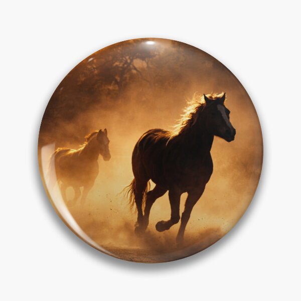 Item preview, Spirit of Freedom - Cinematic Sunset Wild Horses Artwork designed and sold by Heisenberg-Arts.