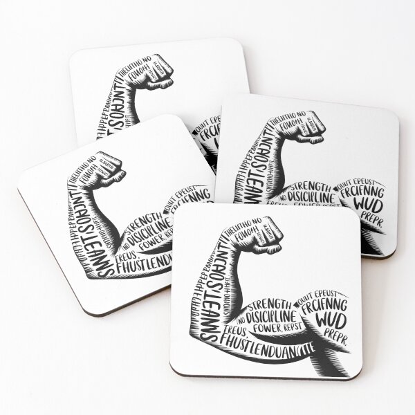 Item preview, Typographic Strength Flexing Arm Art designed and sold by quietvisualsco.