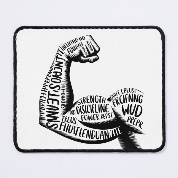 Item preview, Typographic Strength Flexing Arm Art designed and sold by quietvisualsco.