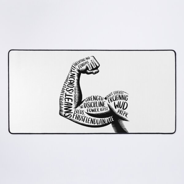 Item preview, Typographic Strength Flexing Arm Art designed and sold by quietvisualsco.
