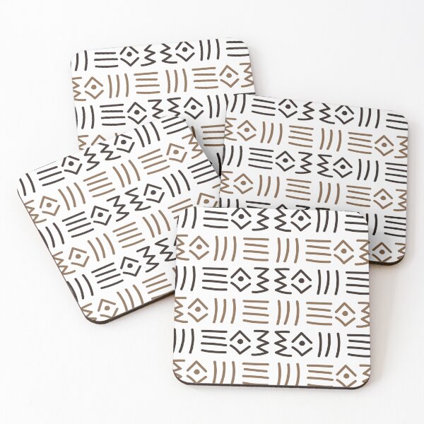 Item preview, Traditional Bogolan Pattern from Mali - Chic Ethnic Art designed and sold by Wolagno.