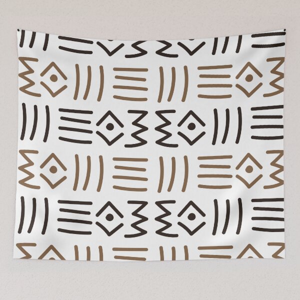 Item preview, Traditional Bogolan Pattern from Mali - Chic Ethnic Art designed and sold by Wolagno.