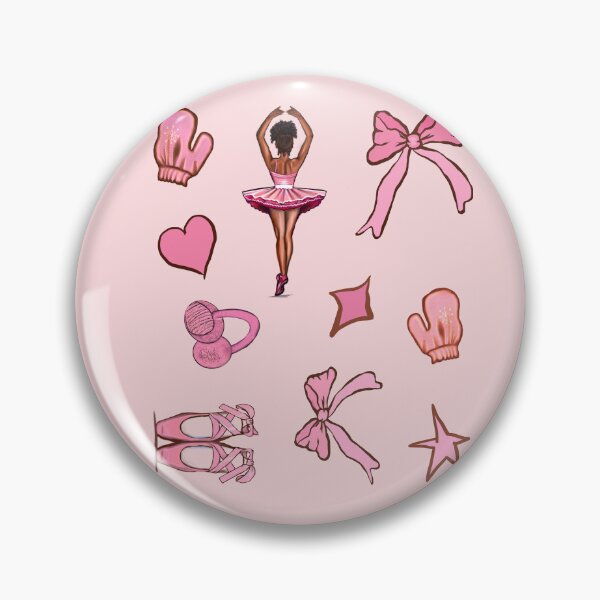 Item preview, Ballerina coquette pink Girly girl bows ribbons hearts stars and retro vintage stuff for girls  designed and sold by Artonmytee.
