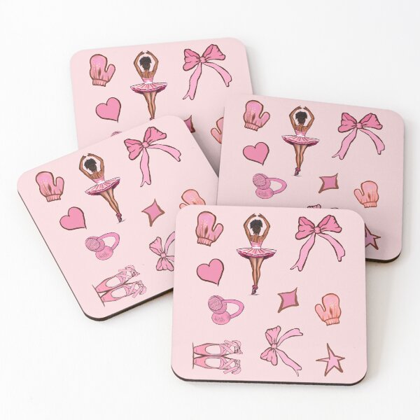 Item preview, Ballerina coquette pink Girly girl bows ribbons hearts stars and retro vintage stuff for girls  designed and sold by Artonmytee.