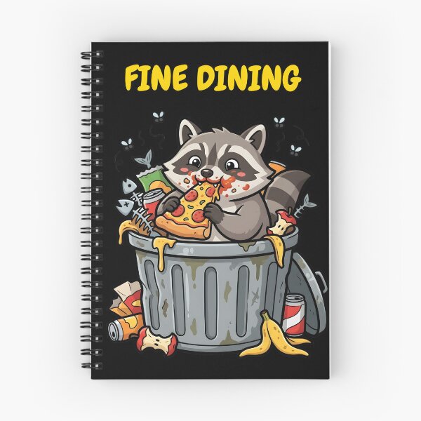 Item preview, Fine Dining Raccoon - Funny Trash Panda Eating Pizza Meme designed and sold by KimSnow Studio.