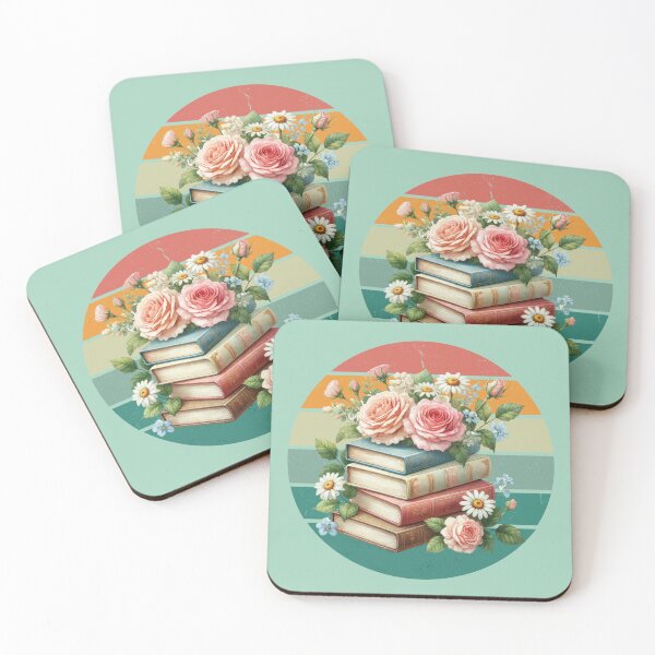 Item preview, Vintage books with vintage flowers designed and sold by Rbnano.