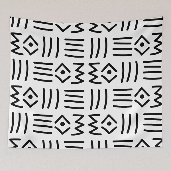 Item preview, Traditional Bogolan Pattern from Mali - Chic Ethnic Art designed and sold by Wolagno.