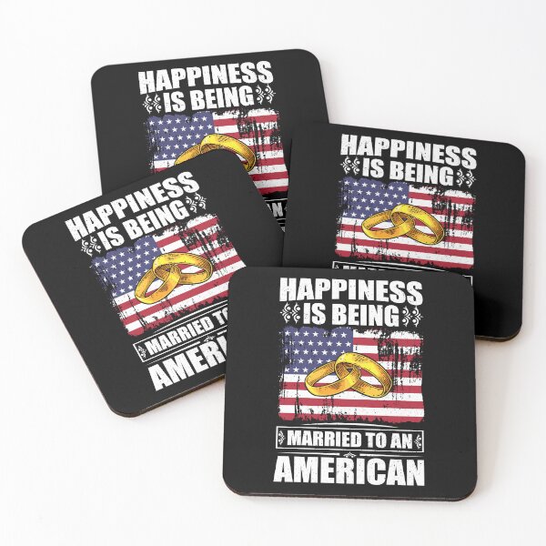 Item preview, Happiness Is Being Married To An American  designed and sold by GabbyKash.