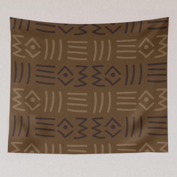 Item preview, Traditional Bogolan Pattern from Mali - Chic Ethnic Art designed and sold by Wolagno.