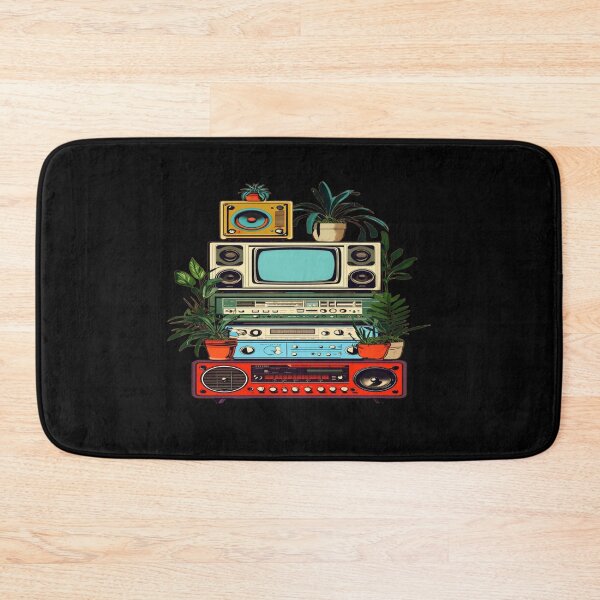 Item preview, Retro Tech Stack with Plants • Vintage Electronics Aesthetic • Colorful Home Decor Art Design designed and sold by Bright Nest Studio.