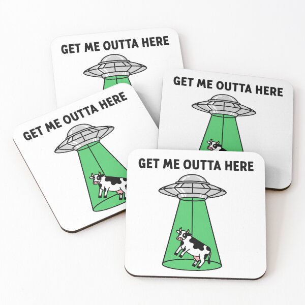 Item preview, Get Me Outta Here - UFO Cow Abduction designed and sold by ziizart.