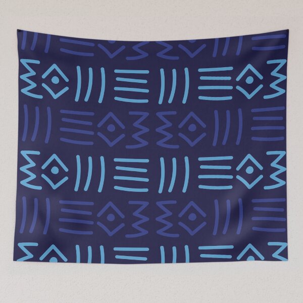 Item preview, Traditional Bogolan Pattern from Mali - Chic Ethnic Art designed and sold by Wolagno.