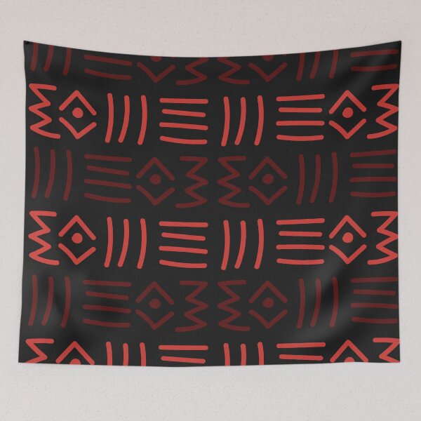 Item preview, Traditional Bogolan Pattern from Mali - Chic Ethnic Art designed and sold by Wolagno.